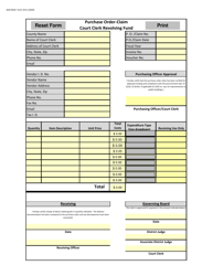 Document preview: OSAI Form 2511 Purchase Order-Claim - Court Clerk Revolving Fund - Oklahoma