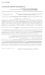 Form S.A.&amp; I.4072 Automatic Deposit Transmittal - Oklahoma