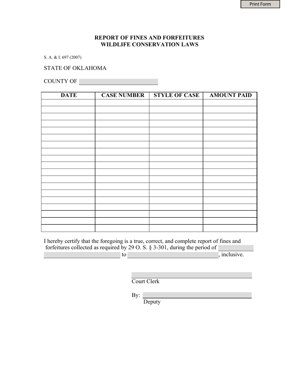 Form S.A.& I.697 - Fill Out, Sign Online and Download Fillable PDF ...