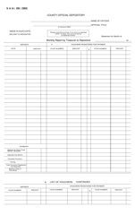 Document preview: Form S.A.& I.258 County Official Depository - Oklahoma