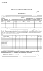 Document preview: Form S.A.& I.234 County Tax Sale Redemption Receipt - Oklahoma