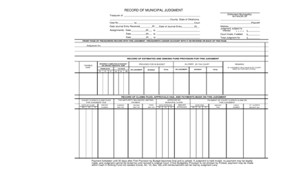 Form S.A.&amp; I.324 Treasurer&#039;s Judgment Ledger - Oklahoma, Page 2
