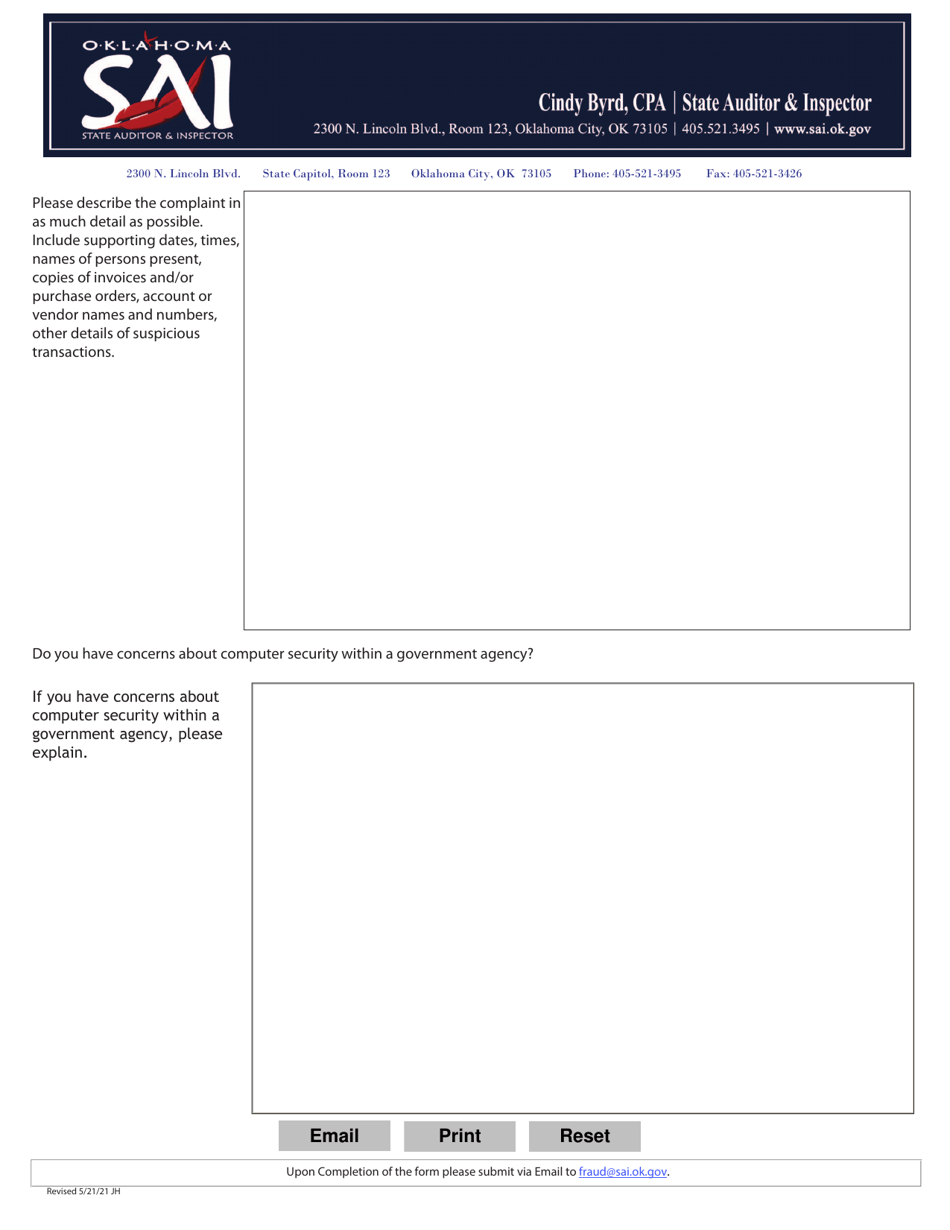 Fraud Report - Oklahoma, Page 2