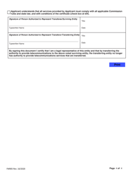 Form FM905 Application for Transfer of Certificate of Authority to Provide Telecommunications Service in Oregon - Oregon, Page 4
