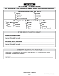 Form FM608SGD Speech Generating Devices Application - Oregon, Page 5