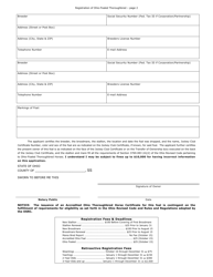 &quot;Application for Registration of Ohio-Foaled Thoroughbred&quot; - Ohio, Page 2
