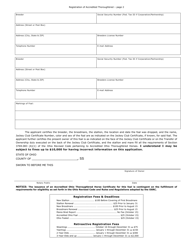 Application for Registration of Accredited Thoroughbred - Ohio, Page 2