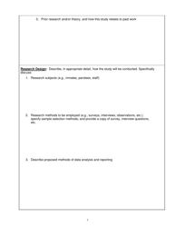 Request for Approval of Research Proposal - Pennsylvania, Page 3
