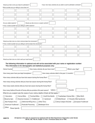 Form AG0175 Registration of Tennessee Apiaries - Tennessee, Page 2