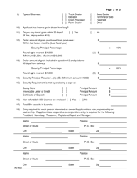 Form AG-0625 Incidental Grain Dealer License Application - Tennessee, Page 2