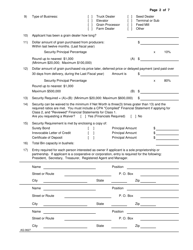 Form AG-0627 Grain Dealer License Application - Tennessee, Page 2