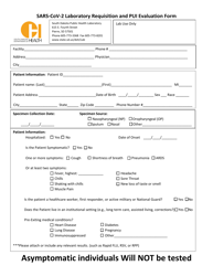 Document preview: Sars-Cov-2 Laboratory Requisition and Pui Evaluation Form - South Dakota
