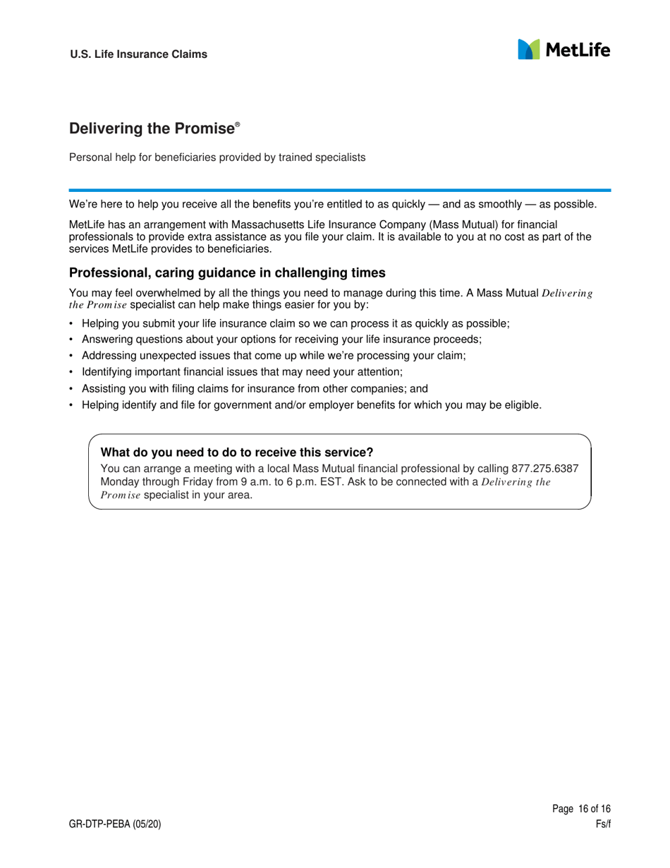 Life Insurance Claim Form - South Carolina, Page 16