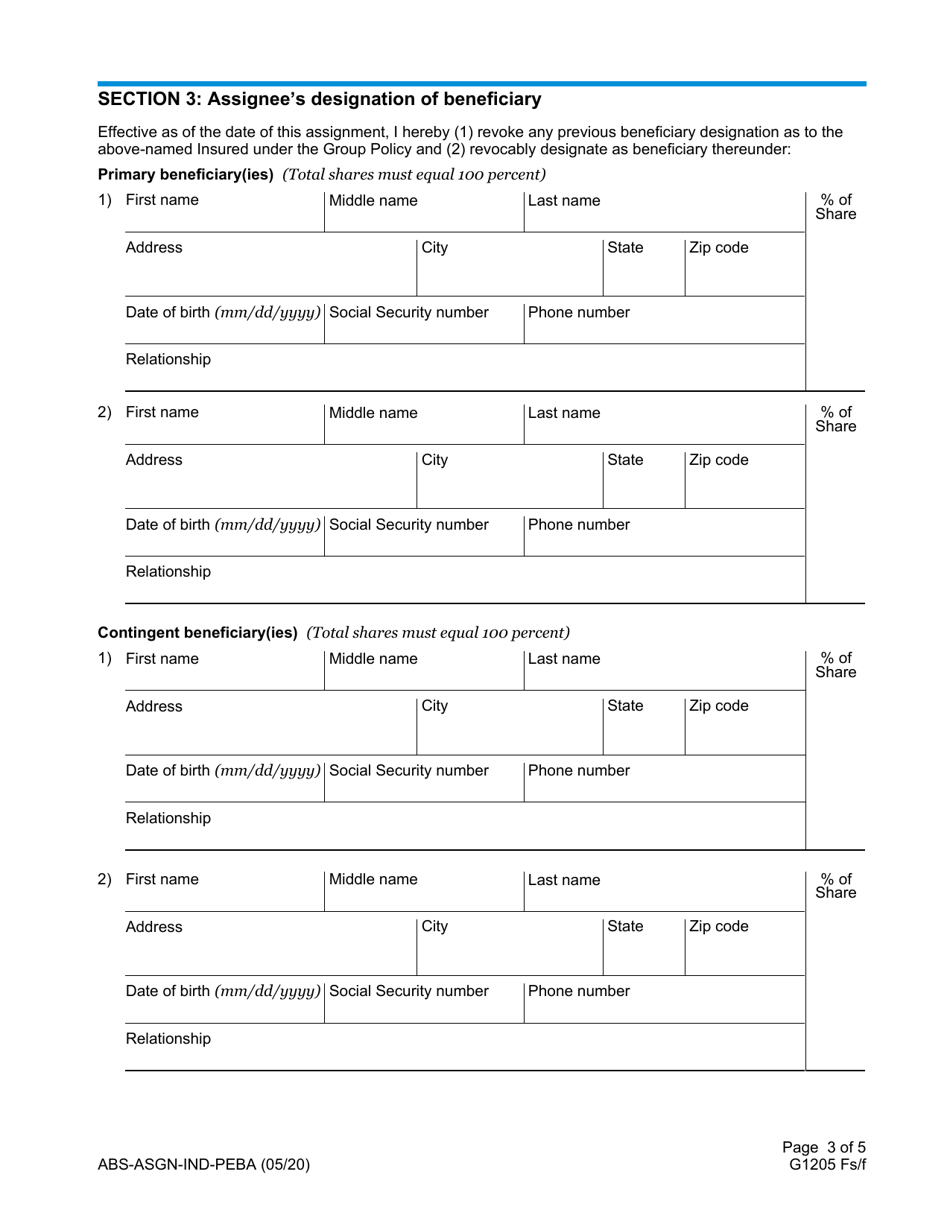 Absolute Assignment to Individual - South Carolina, Page 3