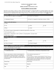 Form AO140 Victim Address Change Form - Pennsylvania