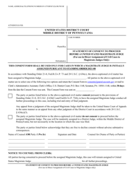 Statement of Consent to Proceed Before a United States Magistrate Judge (For Use in Direct Assignment of Civil Cases to Magistrate Judges Only) - Pennsylvania