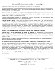 Application for Retiree/Vested Non-vested/Defer Insurance Coverage - Oklahoma, Page 3