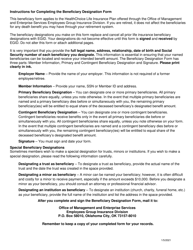 Document preview: Beneficiary Designation Form - Oklahoma