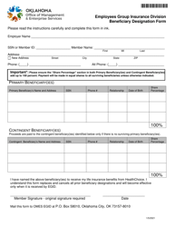 Beneficiary Designation Form - Oklahoma, Page 2
