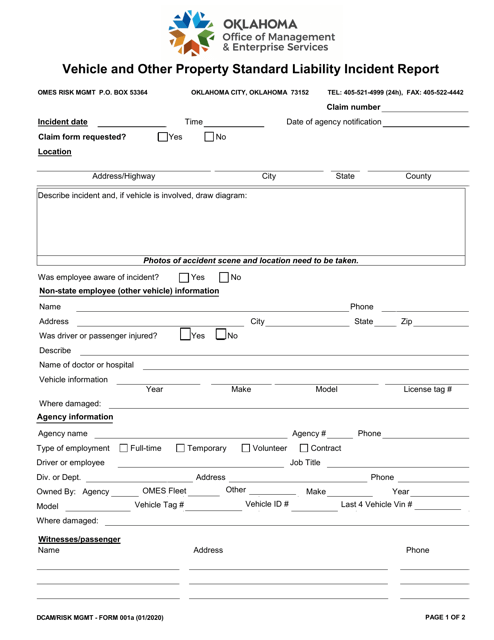 Form 001A  Printable Pdf