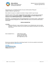 OMES Form 301 System Access Authorization Request (Govservice) - Oklahoma, Page 4
