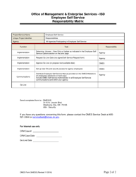 OMES Form 304ESS Agency Employee Self Service Request (Employee Self Service) - Oklahoma, Page 2