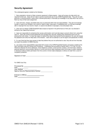 OMES Form 304ELM System Access Authorization Request (Elm) - Oklahoma, Page 2