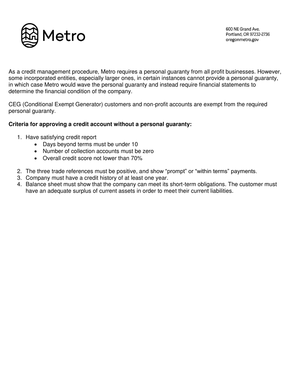 Credit Application - Oregon, Page 5