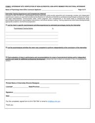 Form C Internship Site Verification of Non-accredited, Non-appic Member Predoctoral Internship - Ohio, Page 4