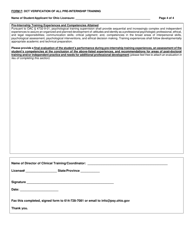 Form F Doctoral Program Verification of All Pre-internship Training - Ohio, Page 4