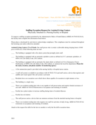 Staffing Exception Request for Assisted Living Centers - 17-25 Beds - South Dakota