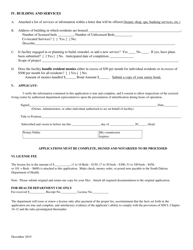 License Application to Operate an Assisted Living Center - South Dakota, Page 3