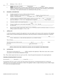 Application for License to Operate a Inpatient Hospice Facility - South Dakota, Page 2
