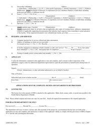 Application for License to Operate an Ambulatory Surgery Center - South Dakota, Page 2