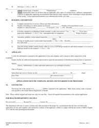 Application for License to Operate a Residential Hospice Facility - South Dakota, Page 2