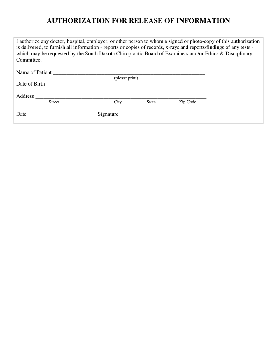 South Dakota Complaint Questionnaire Download Printable PDF ...