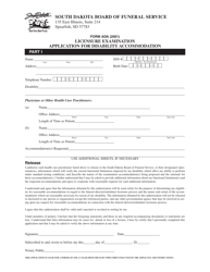 Form ADA Application for Disability Accommodation - South Dakota, Page 2
