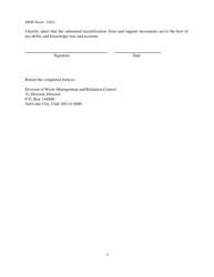Mammography Imaging Medical Physicist Recertification Form - Utah, Page 3