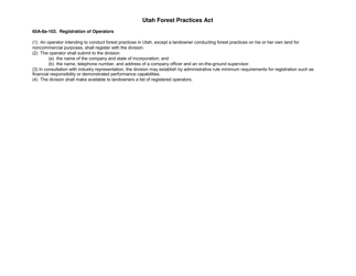 Operator Registration Form - Utah, Page 2