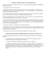 Application for License to Practice the Fitting and Sale of Hearing Aids - South Dakota, Page 4