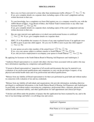Application for License to Practice Audiology - South Dakota, Page 3