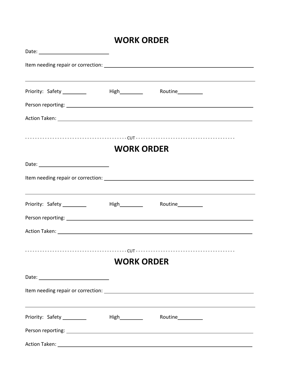 Work Order - South Dakota, Page 1