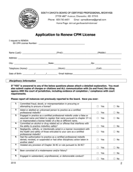 Application for Certified Professional Midwife License Renewal - South Dakota, Page 2