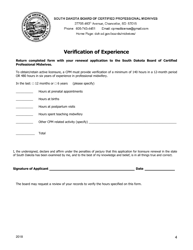 Application for Certified Professional Midwife License Renewal - South Dakota, Page 4