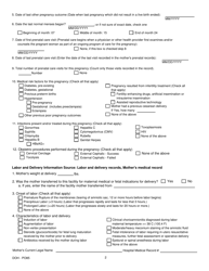 Certifier&#039;s Worksheet for Completing the Birth Certificate - South Dakota, Page 2