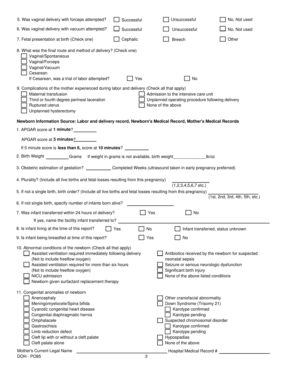 Certifiers Worksheet for Completing the Birth Certificate - South Dakota, Page 3