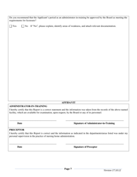 Administrator-In-training Documentation of Completion Form - South Dakota, Page 7