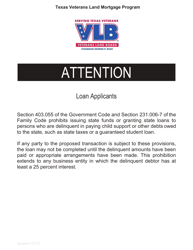 Land Loan Application Packet - Texas, Page 2