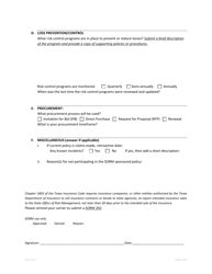 Form SORM-201 Insurance Program Form - Texas, Page 2