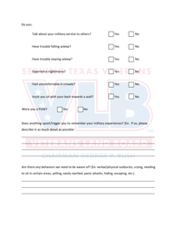 Military Service Information Tool - Texas, Page 3